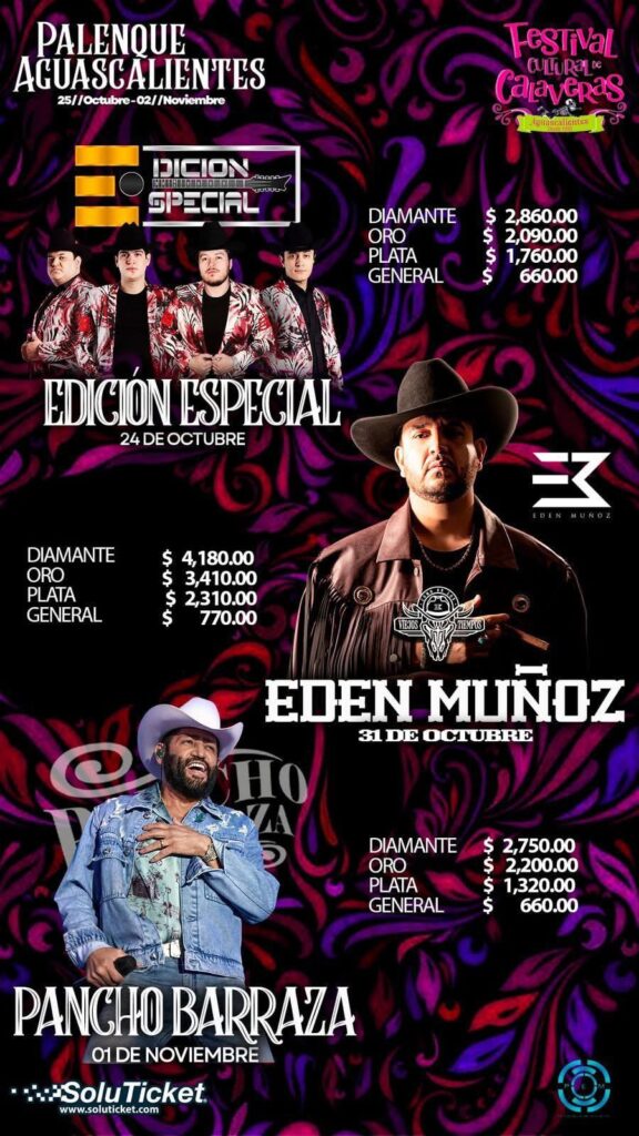 artistas festival de las calaveras aguascalientes 2025